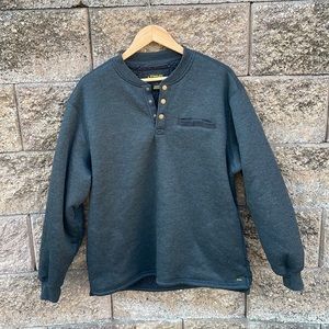 Stanley Sherpa Lined Quarter Snap Pullover w/ Front Chest Pocket - Size Men's L